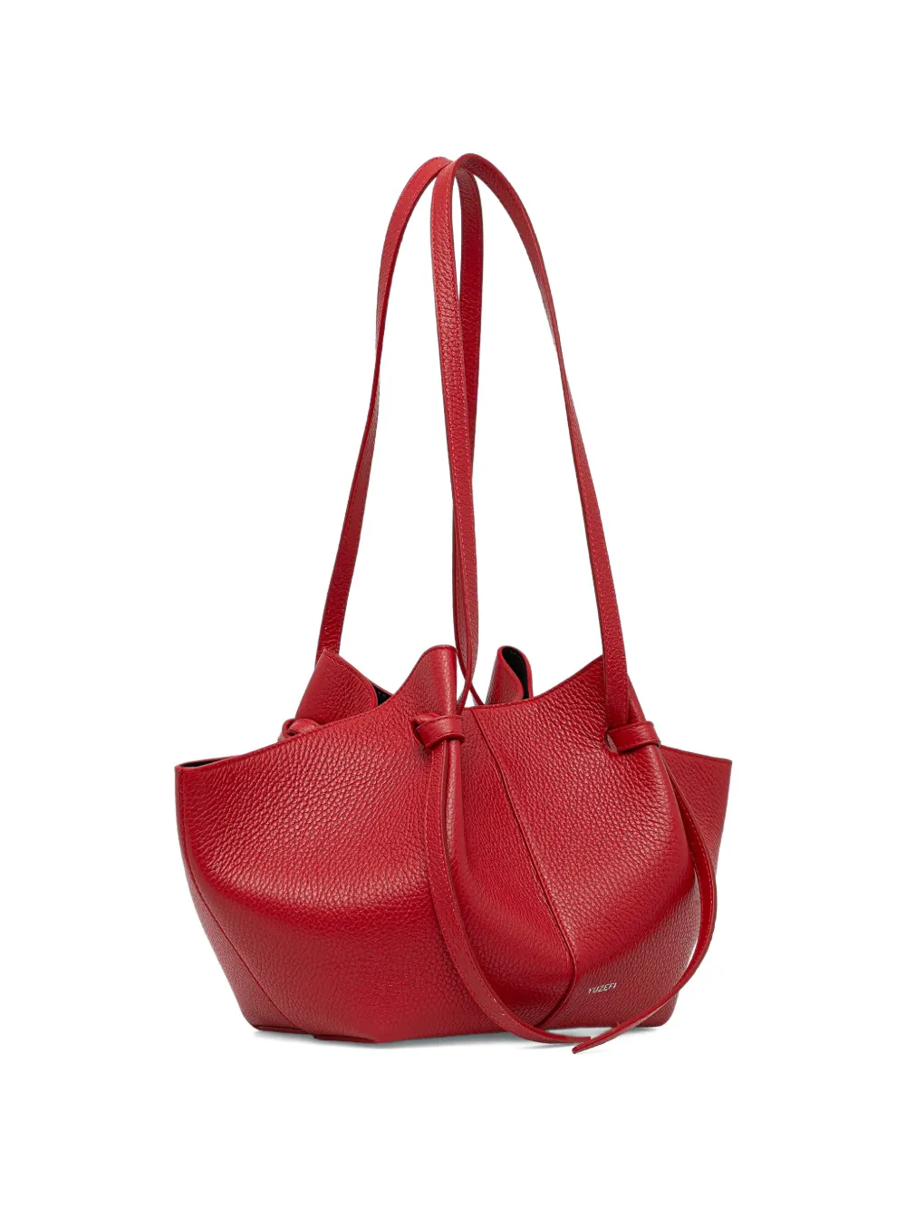 Yuzefi Mochi textured knot-detail shoulder bag - Rood