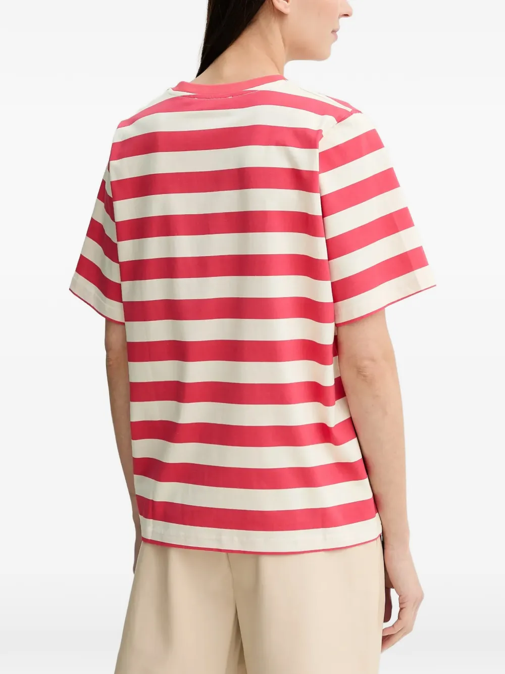  Stand Studio Striped T-shirt - Red 