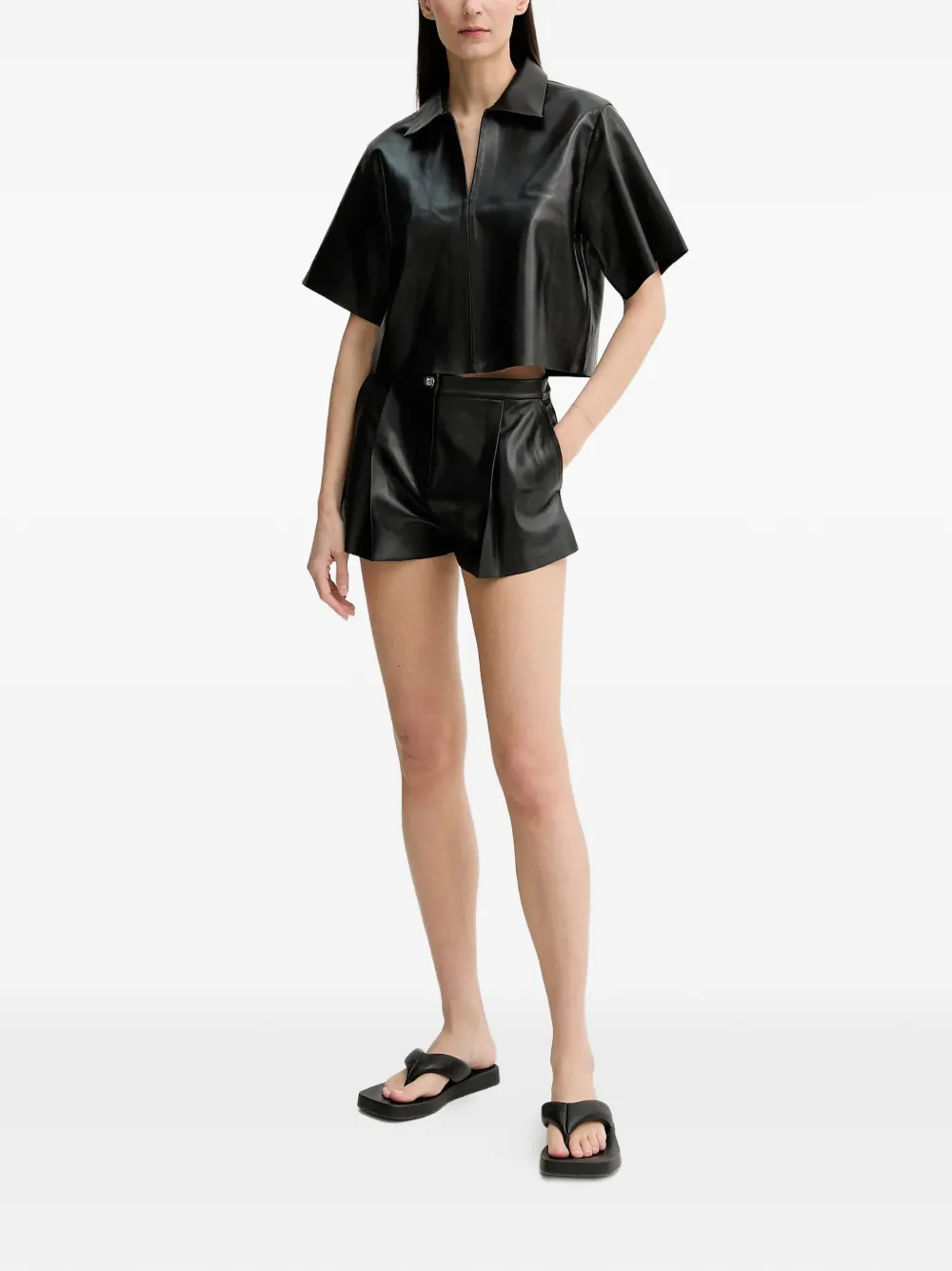 STAND STUDIO short-sleeve collared top | Shirts