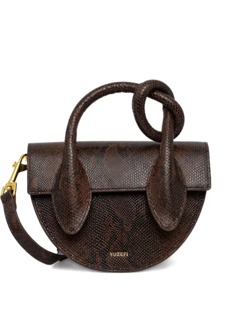 Yuzefi Pretzel embossed tote bag