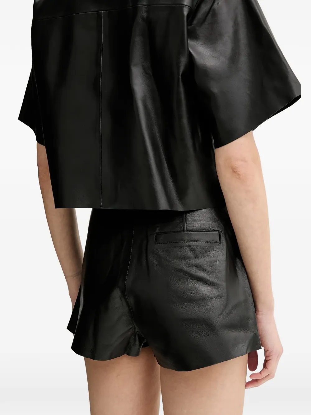  Stand Studio Pleated High-waisted Shorts - Black 