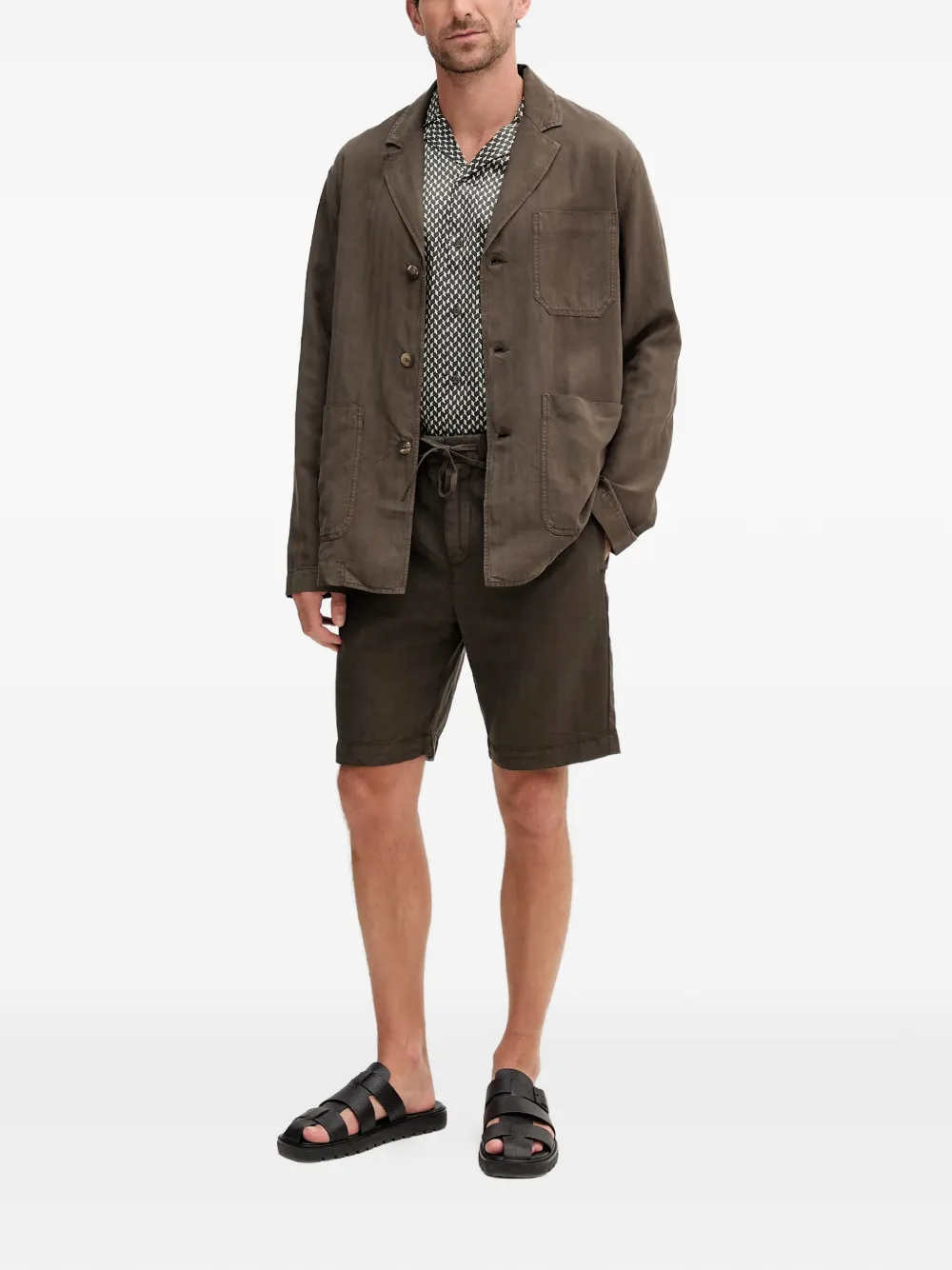  Frescobol Carioca Camp-collar Patterned Shirt - Black 
