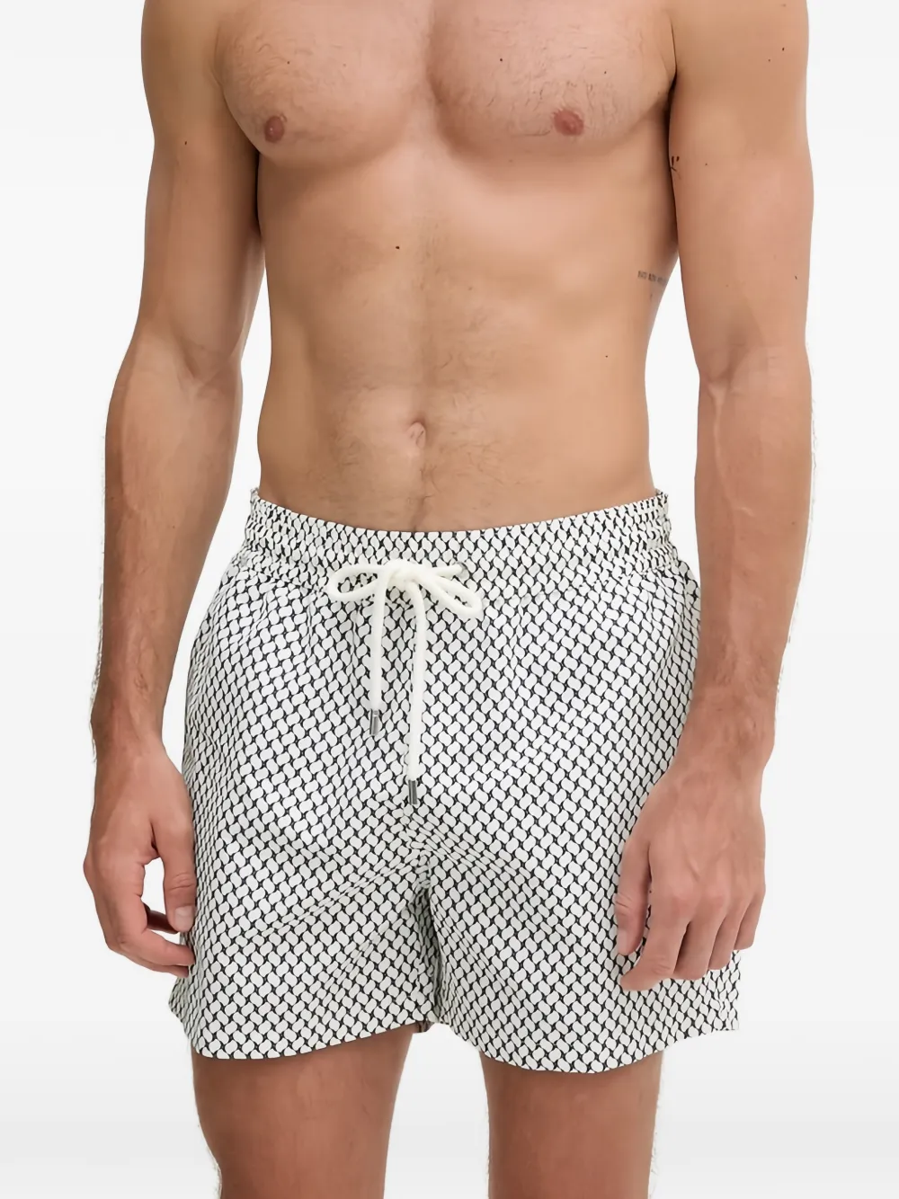 Frescobol Carioca Costume da bagno con stampa geometrica - Bianco