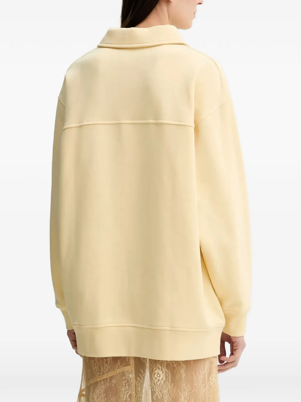  Stand Studio Collared Graphic Top - Yellow 