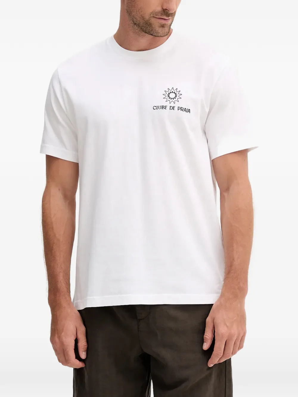 Frescobol Carioca graphic crew neck T-shirt - Bianco