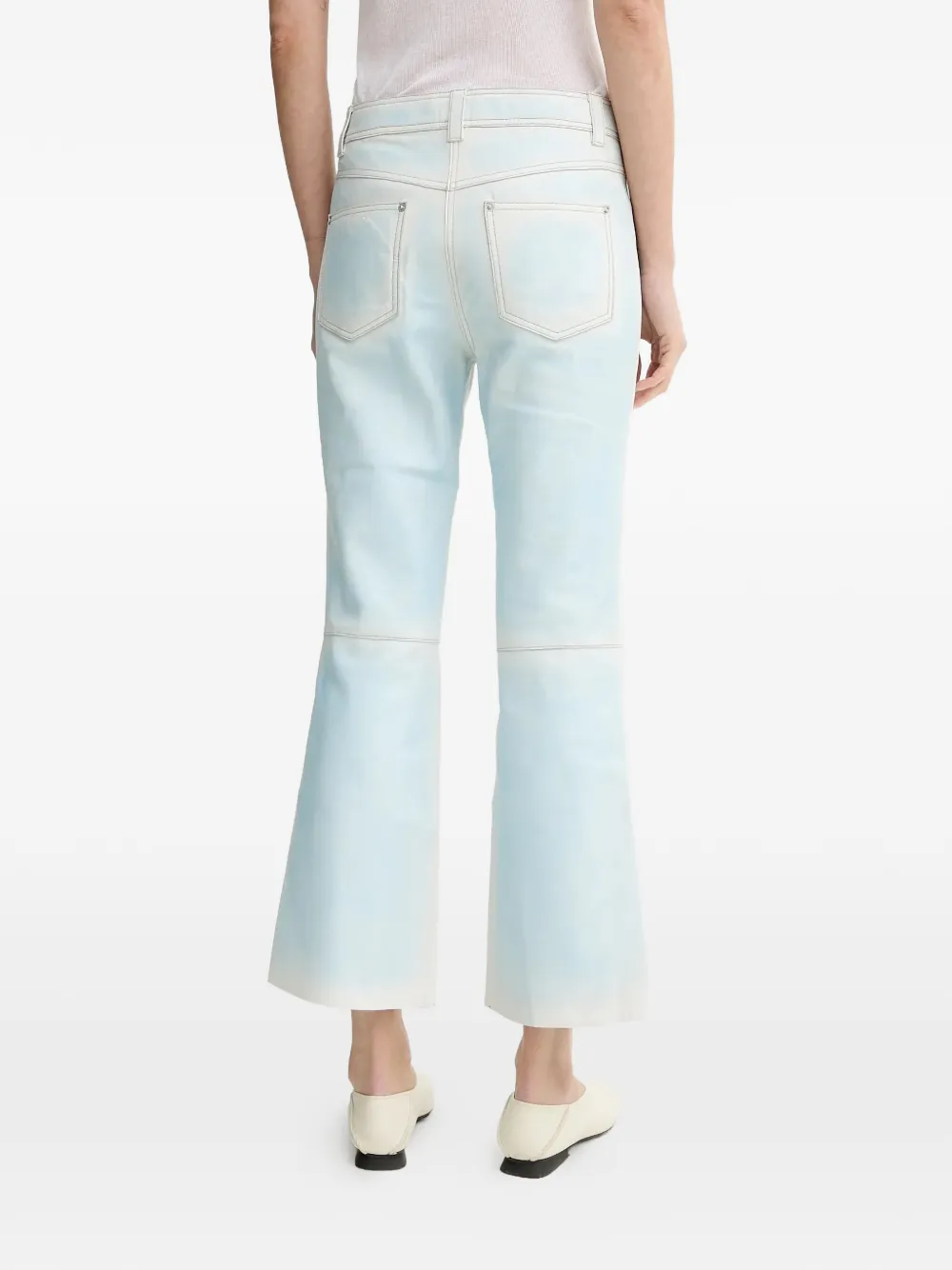  Stand Studio Michaela Belt-loop Leather Trousers - Blue 