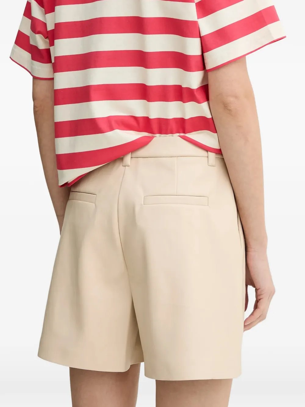  Stand Studio Belen Belt-loop Pleated Shorts - Neutrals 