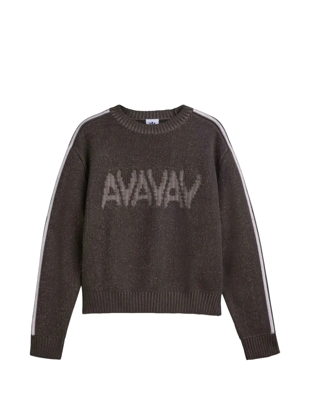adidas x Avavav stripe crew neck sweater - Marrone