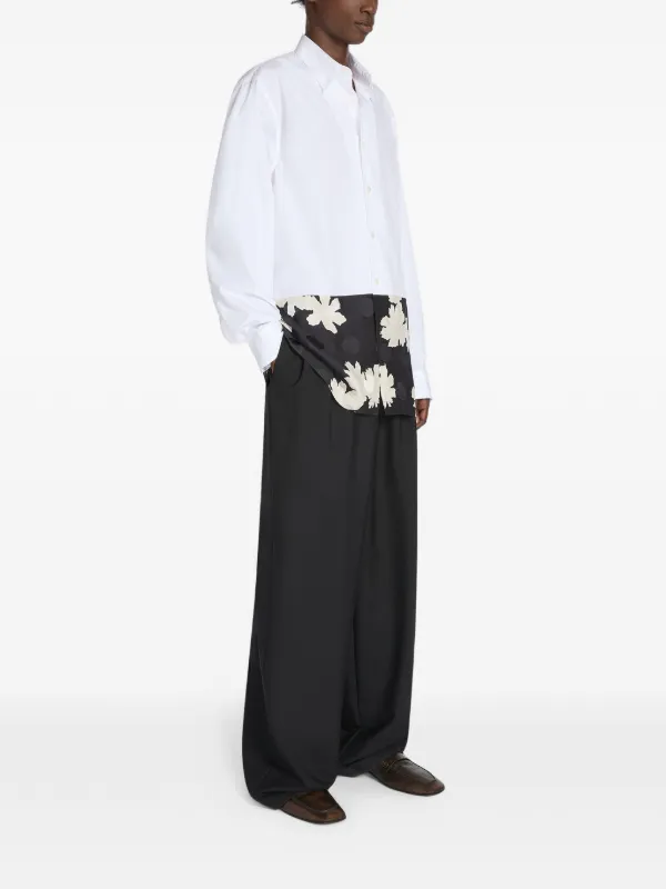 DRIES VAN NOTEN floral-detail Shirt | White | FARFETCH