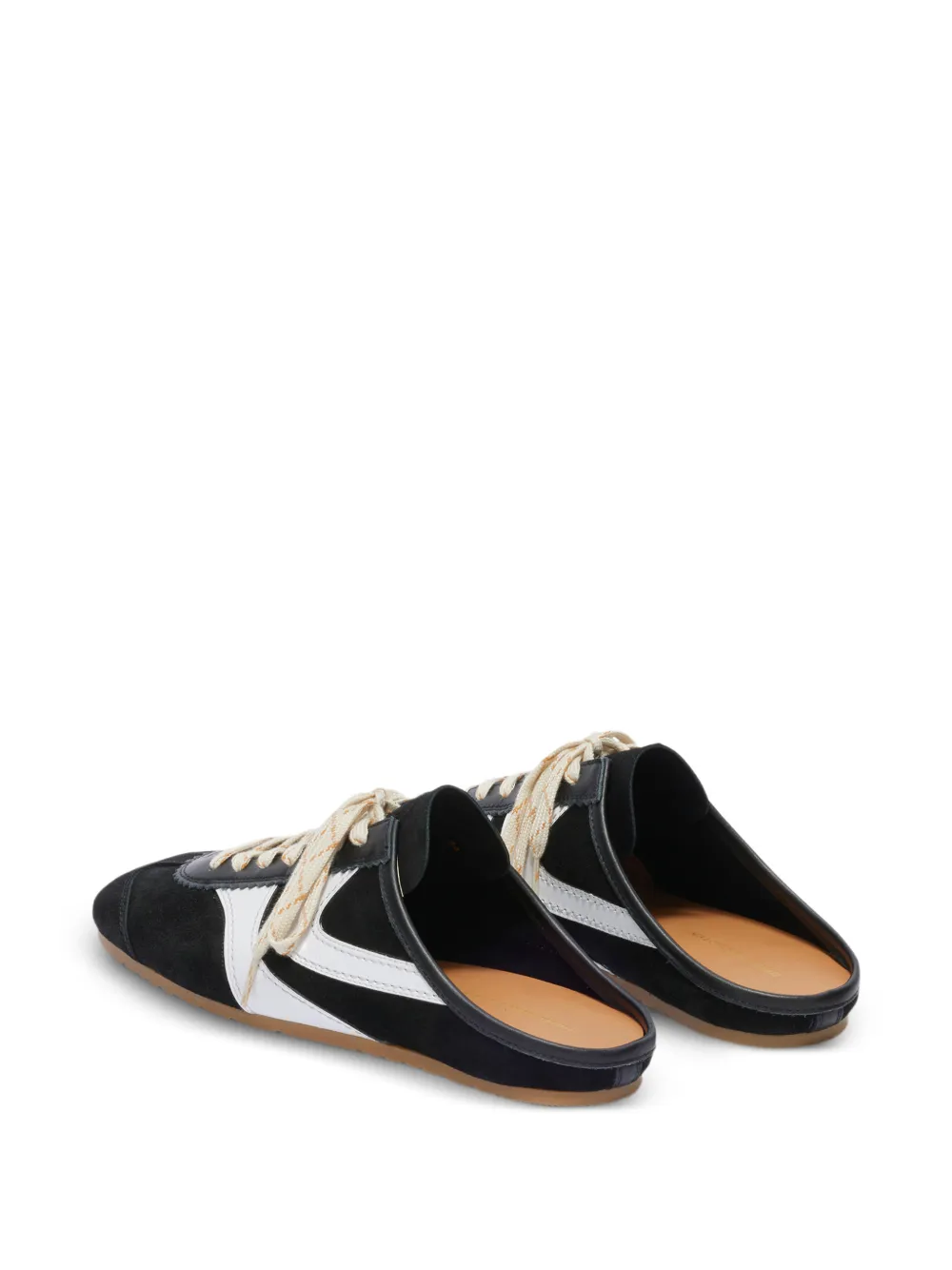 DRIES VAN NOTEN suede sneaker mules Zwart
