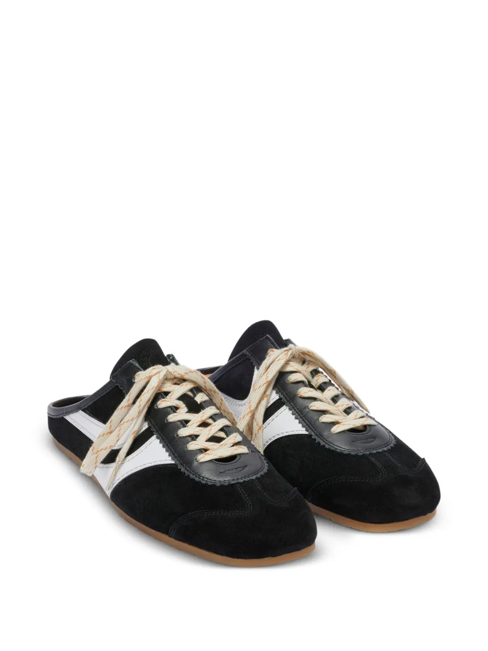 DRIES VAN NOTEN suede sneaker mules Zwart