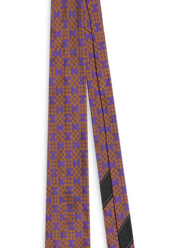Dries van noten シルクネクタイ DRIES VAN NOTEN プリント シルクネクタイ | ブラウン | FARFETCH JP