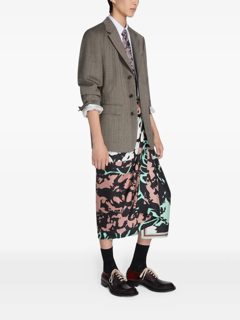  Dries Van Noten Wool Blazer - Brown 