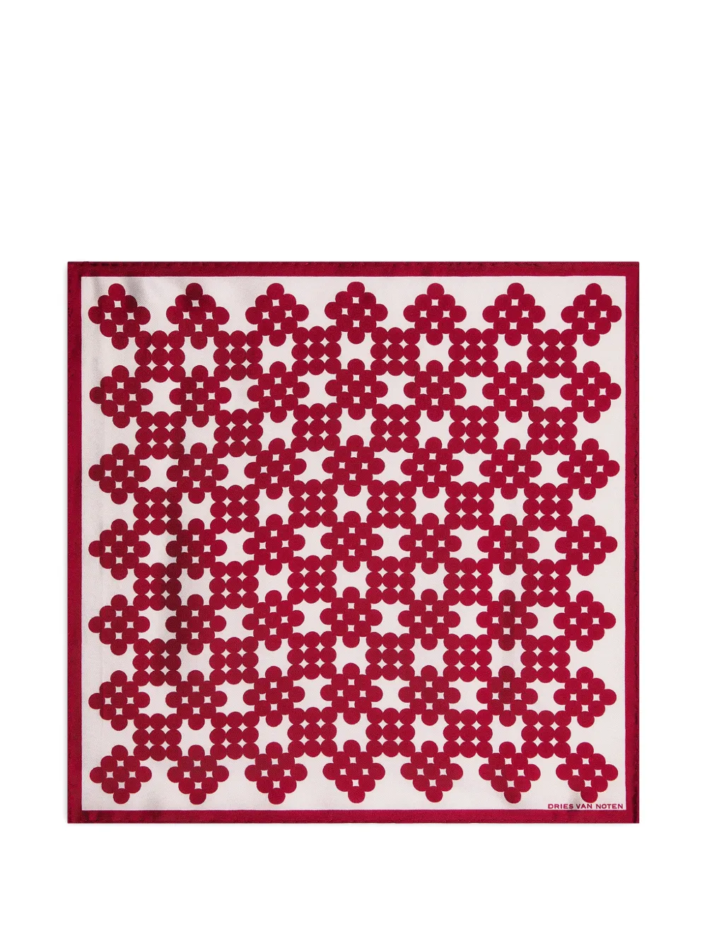 DRIES VAN NOTEN printed square scarf - Bianco