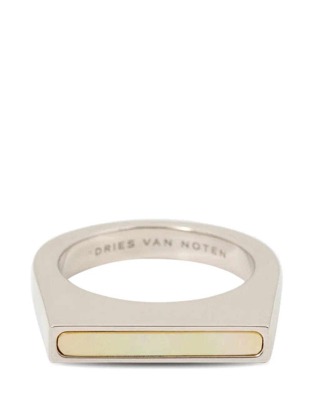 DRIES VAN NOTEN signet ring - Argento