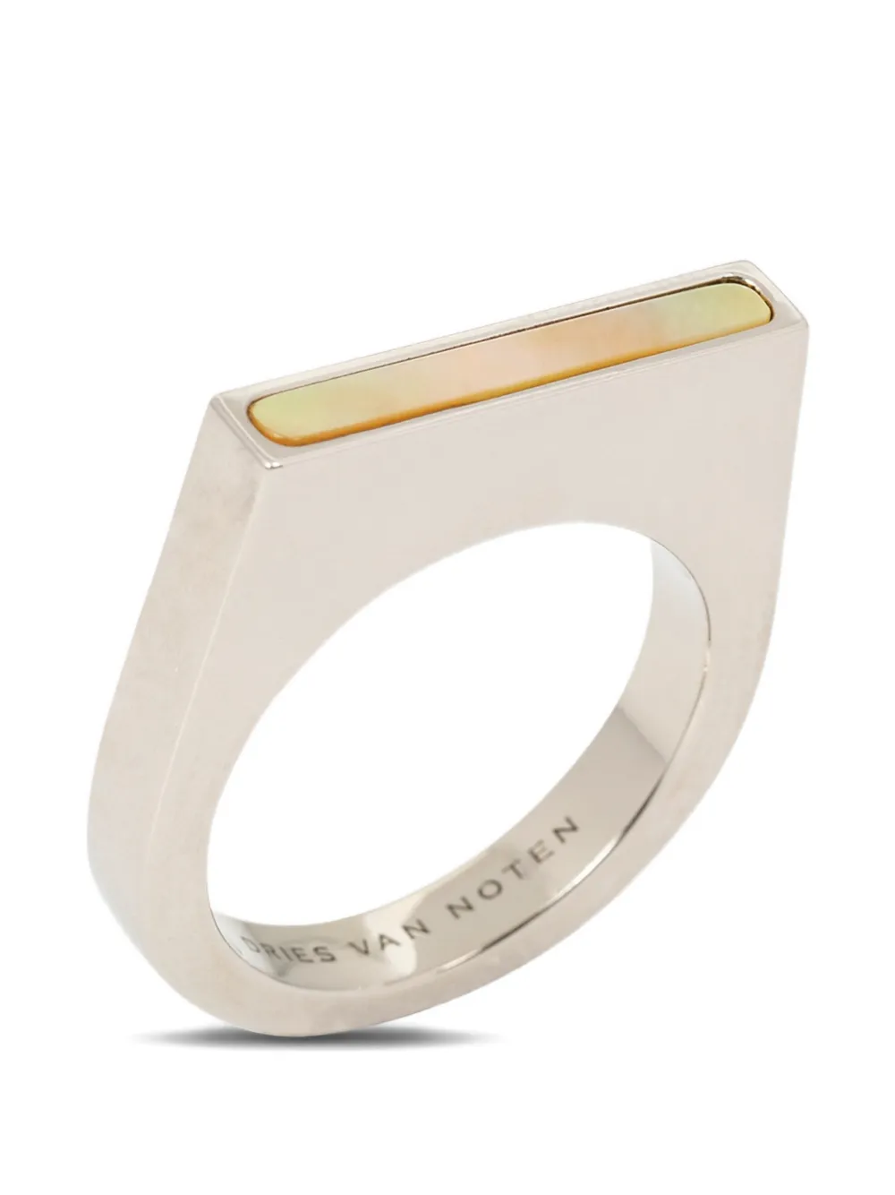  Dries Van Noten Chevalière Gravée - Argent 
