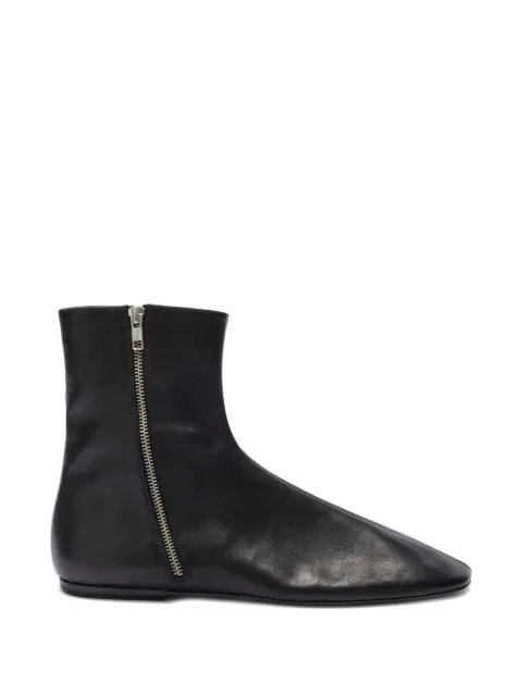 DRIES VAN NOTEN zipped leather sock boots
