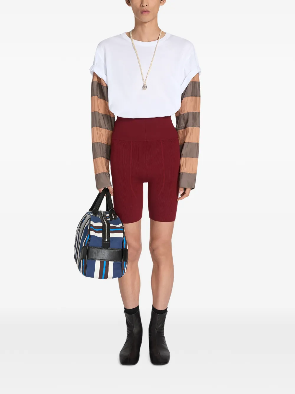 DRIES VAN NOTEN Leren laarzen met rits Zwart