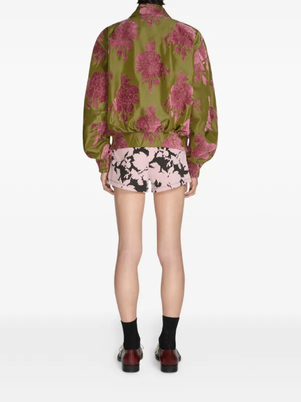 DRIES VAN NOTEN フローラル ボンバージャケット | グリーン | FARFETCH JP