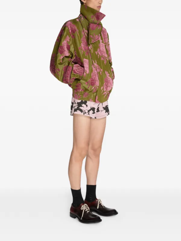 DRIES VAN NOTEN フローラル ボンバージャケット | グリーン | FARFETCH JP