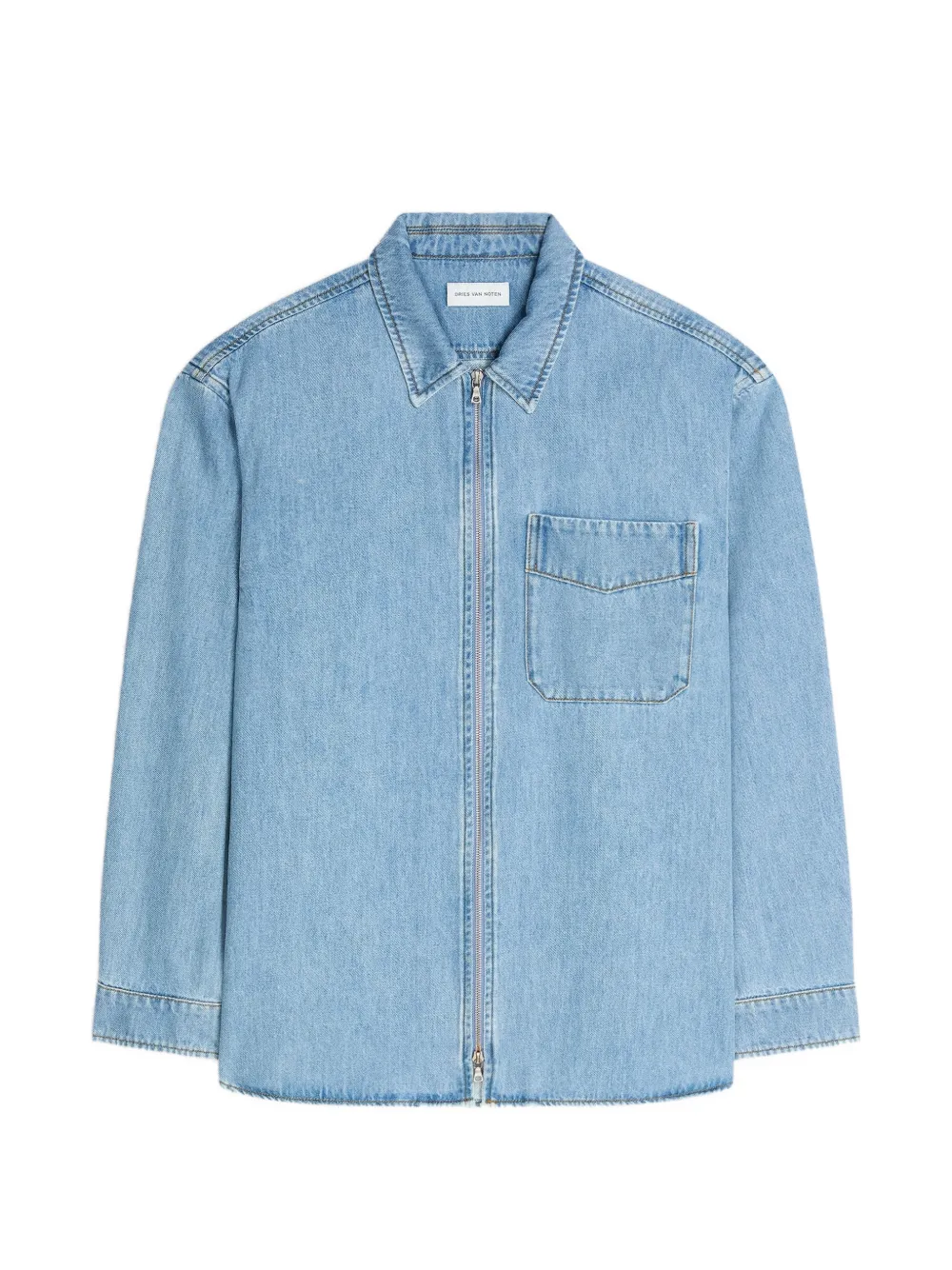 DRIES VAN NOTEN Overhemd met rits Blauw