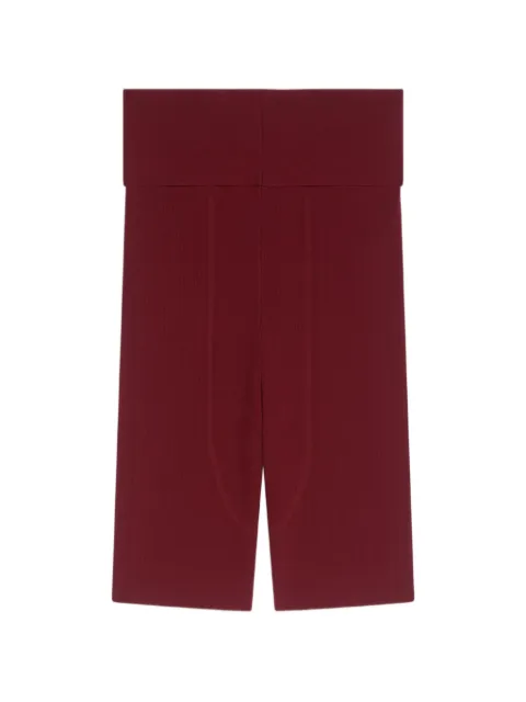 DRIES VAN NOTEN shorts biker tejidos de canalé