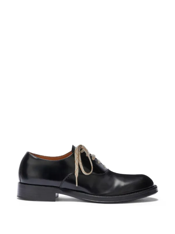 Dries Van Noten Leather Oxford Shoes in Black