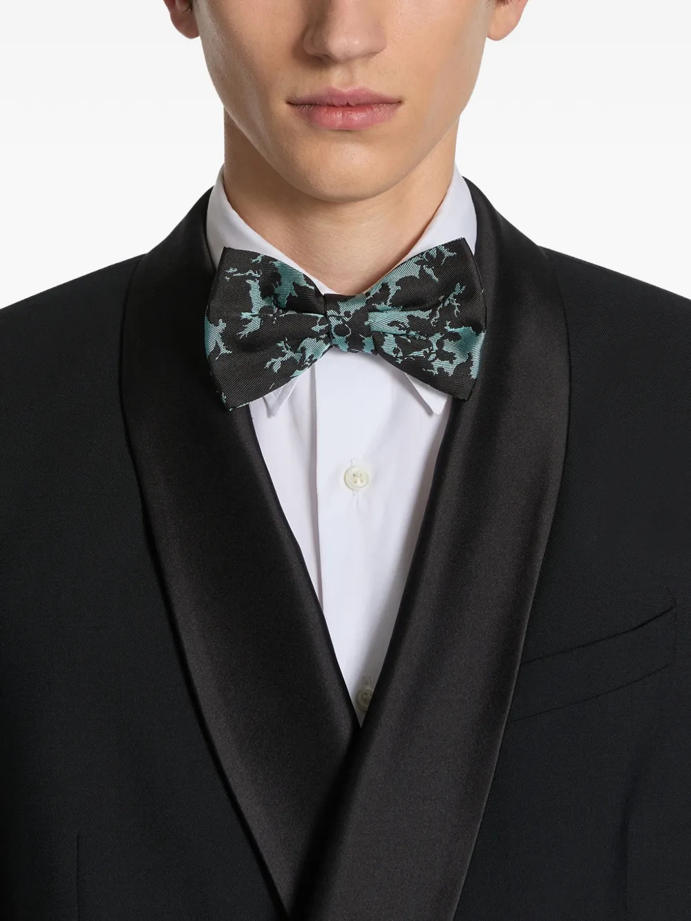 DRIES VAN NOTEN Zijden vlinderdas Zwart