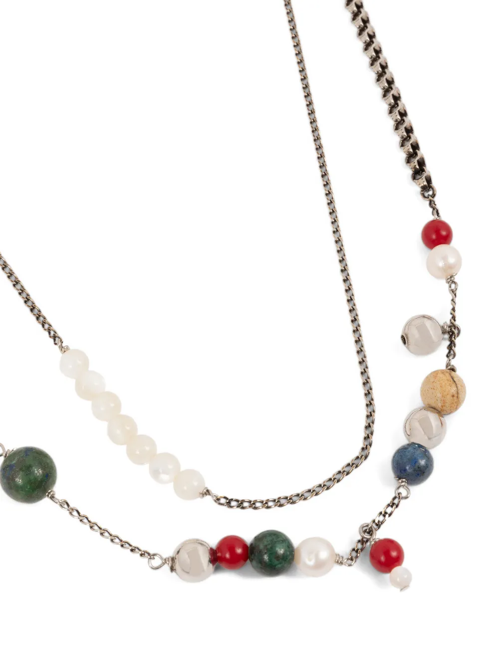  Dries Van Noten Double-chain Necklace - Silver 