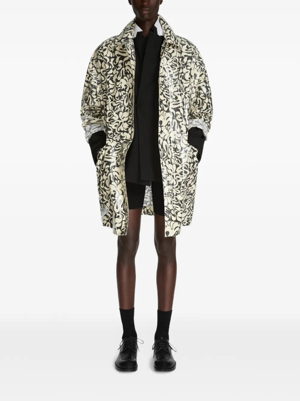 DRIES VAN NOTEN Leren derby schoenen Zwart