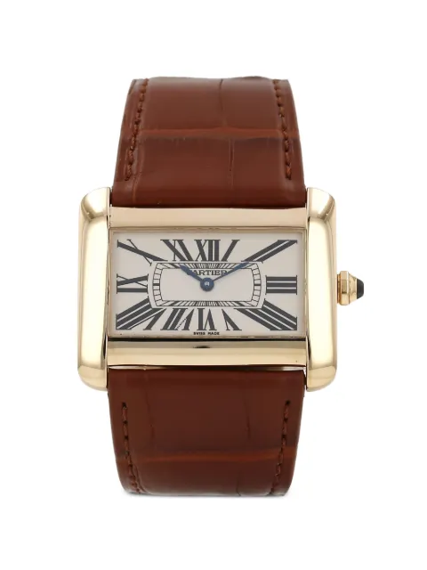 Cartier 2000s Tank Divan cabochon crown watch