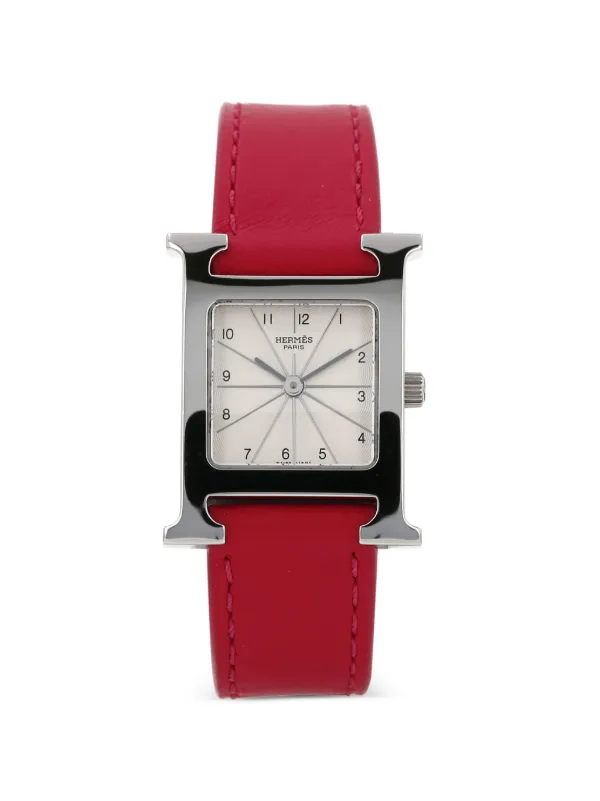 Hermès Pre-owned 2010 Heure Calf Leather Watch in White