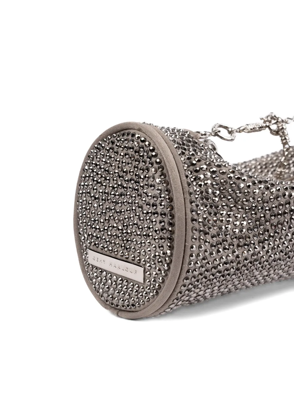 Gemy Maalouf Clutch verfraaid met kristallen Grijs