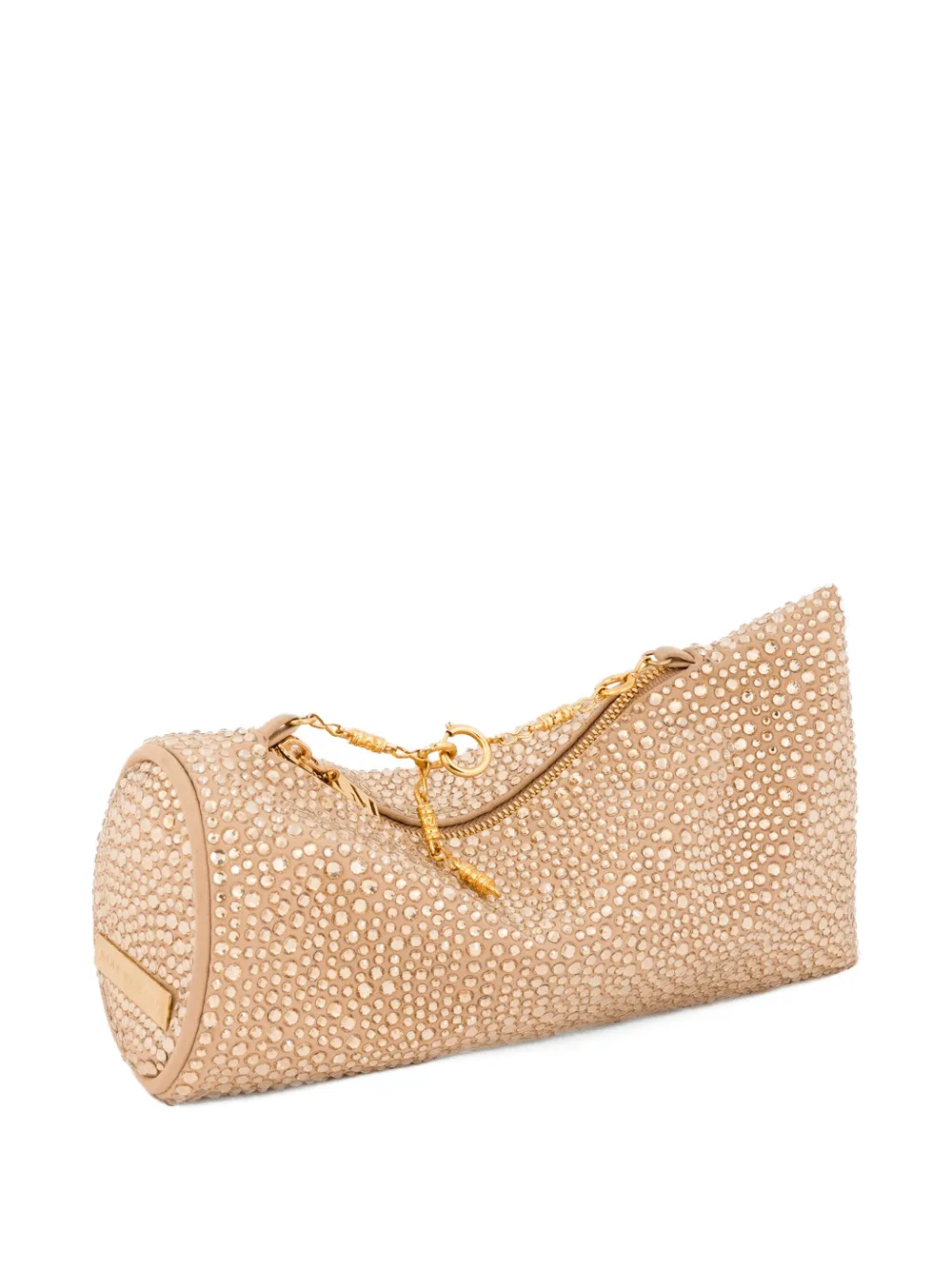 Gemy Maalouf crystal-embellished convertible clutch bag - Beige