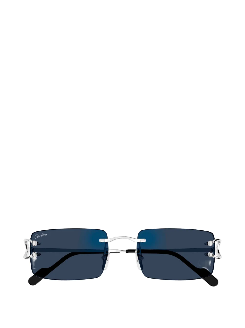 Cartier Eyewear C-motif zonnebril met rechthoekig montuur Zilver