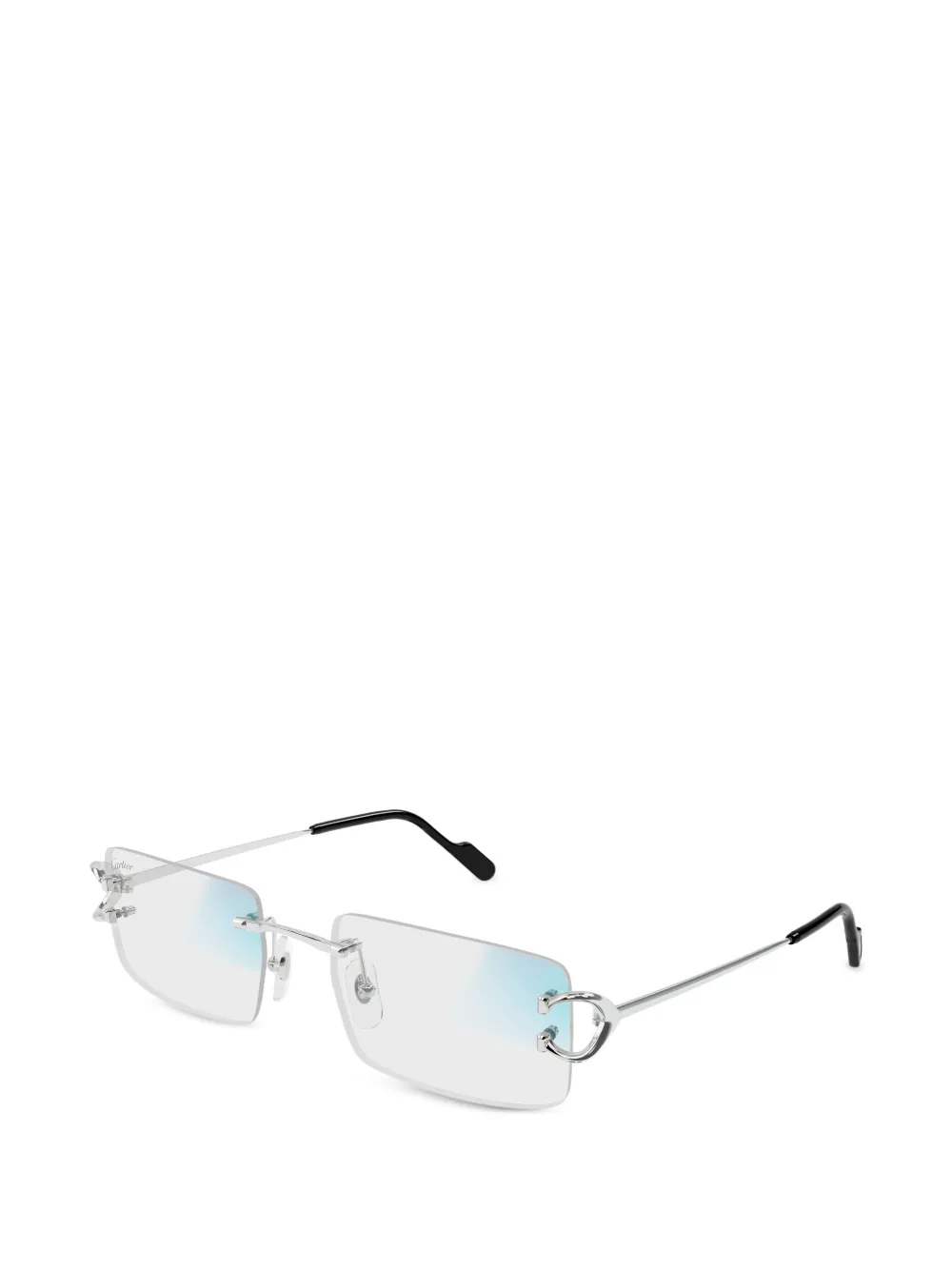 Cartier Eyewear C-motif rectangle-frame sunglasses - Argento