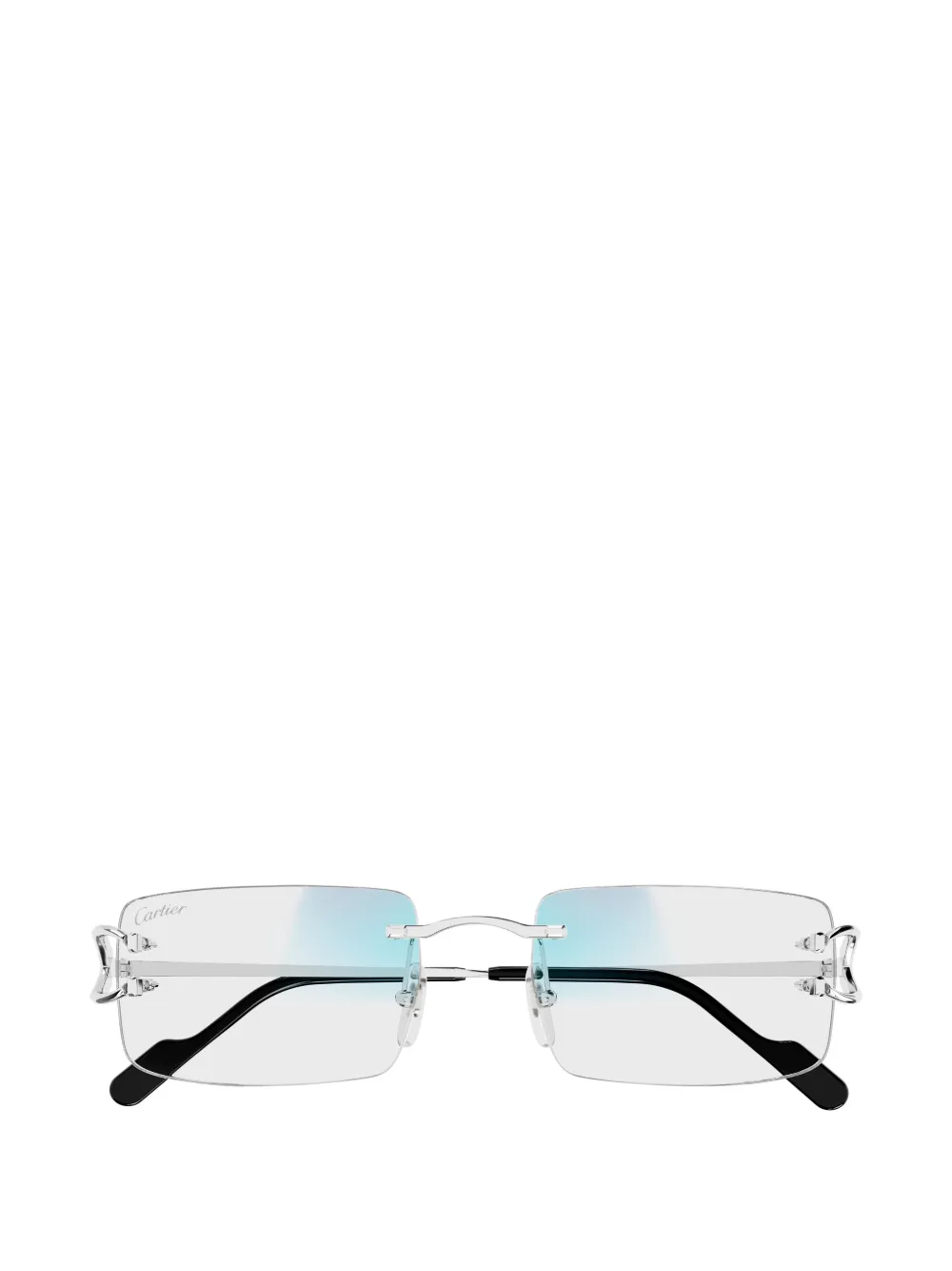 Cartier Eyewear C-motif zonnebril met rechthoekig montuur Zilver