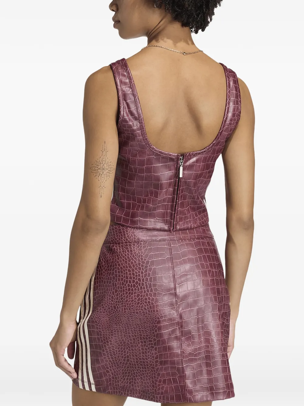  Adidas Crocodile-effect Corset - Red 