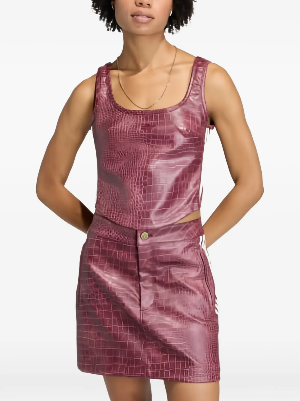 adidas crocodile-effect corset