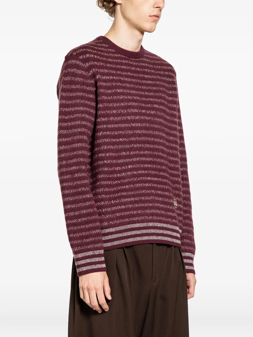 LOEWE striped crew-neck sweater - Bruin