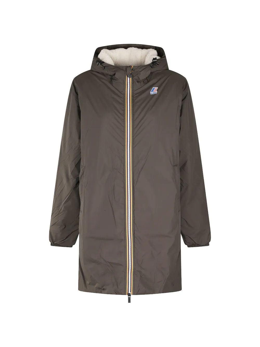 K-Way Parka Le Vrai 4.0 Eiffel con cappuccio - Verde