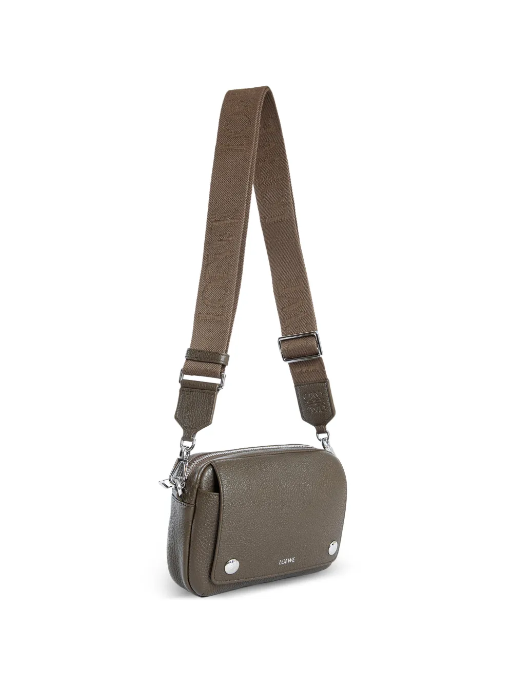  Loewe Small Pebble Messenger Bag - Brown 