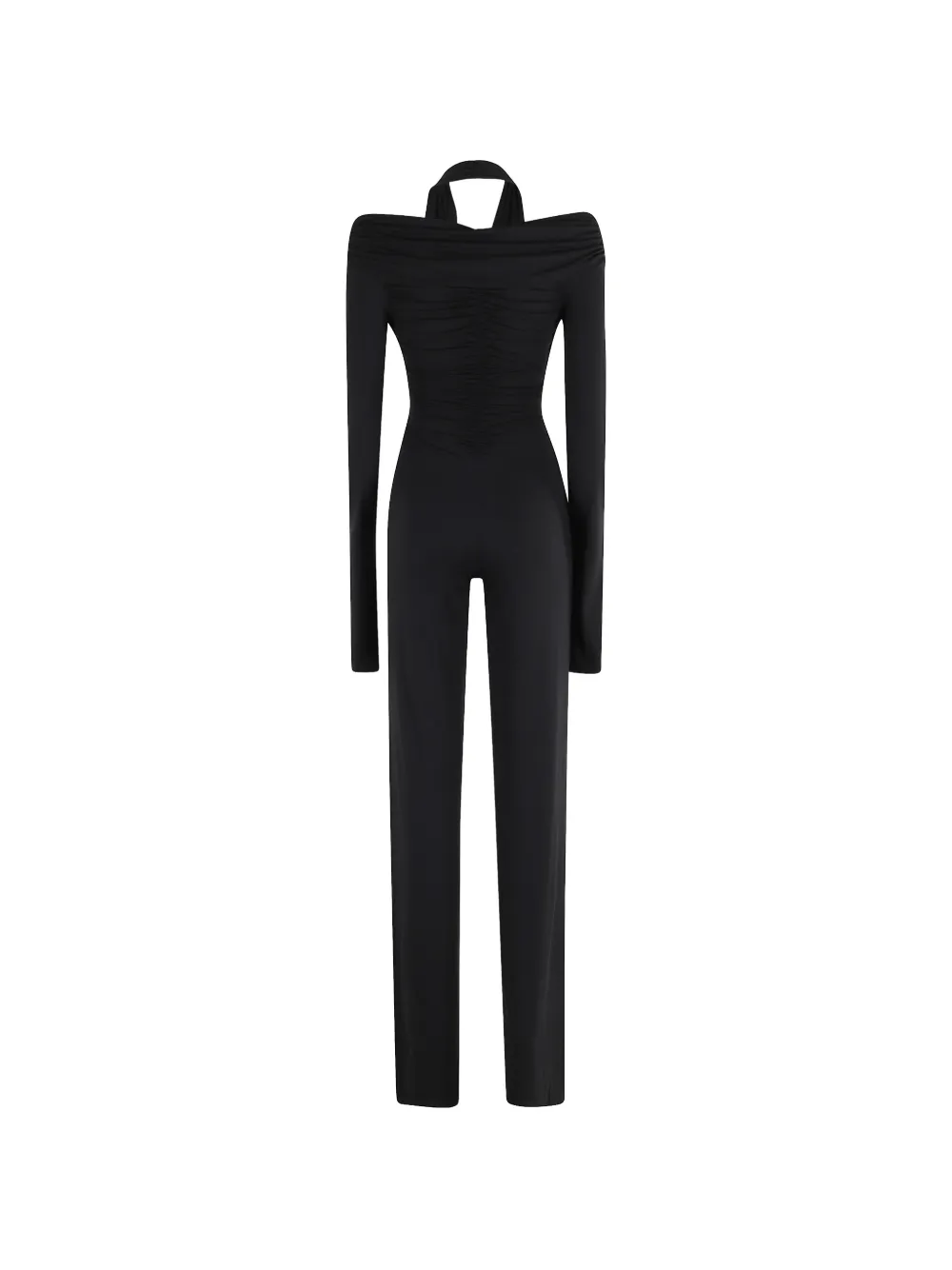 THE ANDAMANE Yvonne open-shoulder jumpsuit - Zwart