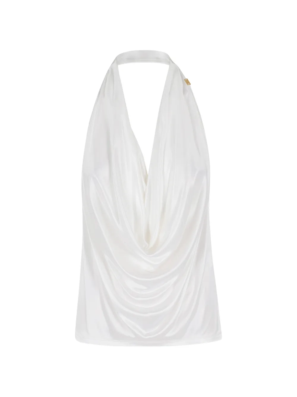 Elisabetta Franchi halterneck cowl-neck blouse - Bianco