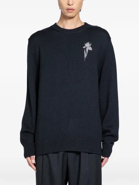 Givenchy crystal flower wool sweater