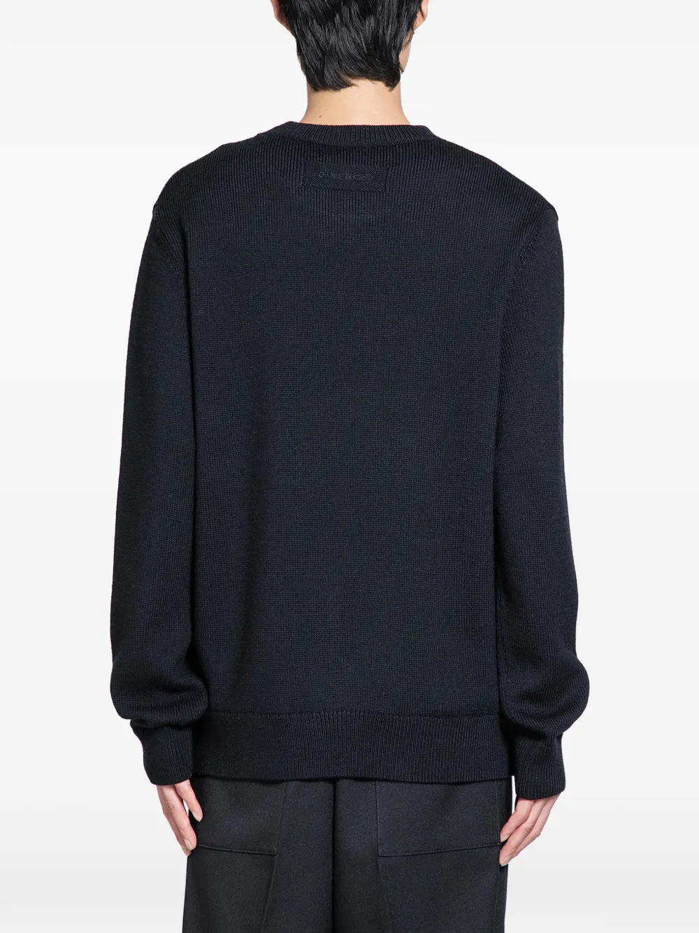  Givenchy Crystal Flower Wool Sweater - Black 