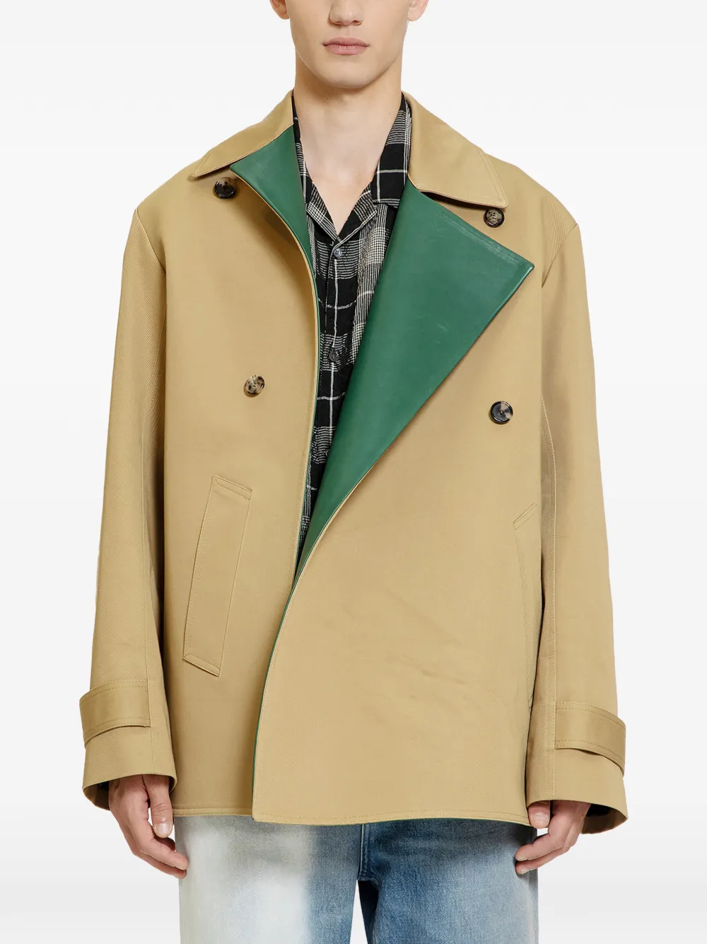 LOEWE double-breasted trench coat - Toni neutri