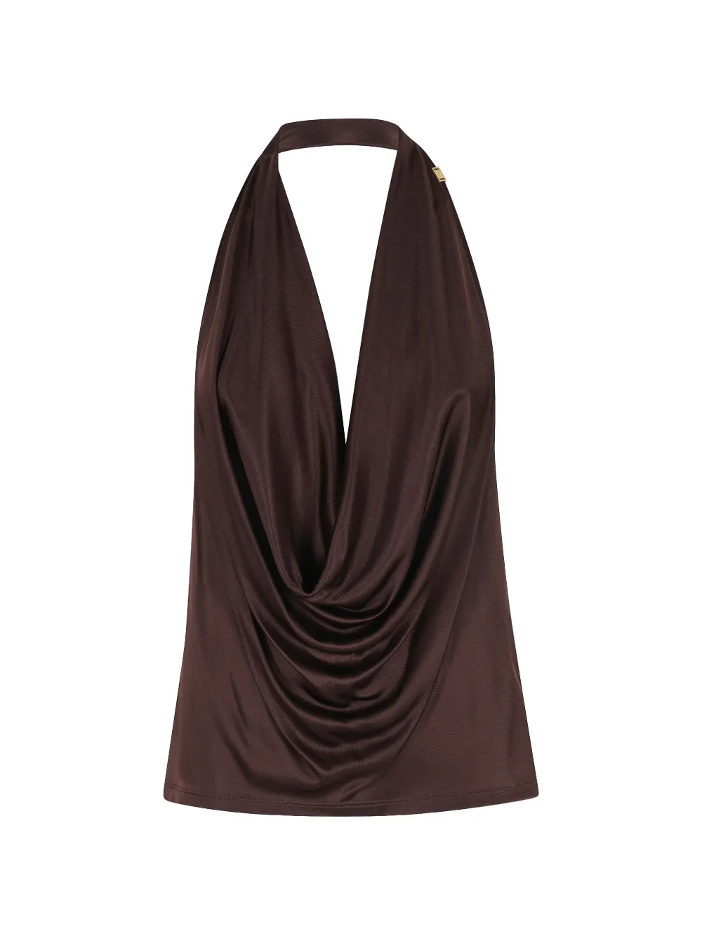 Elisabetta Franchi halterneck top - Marrone