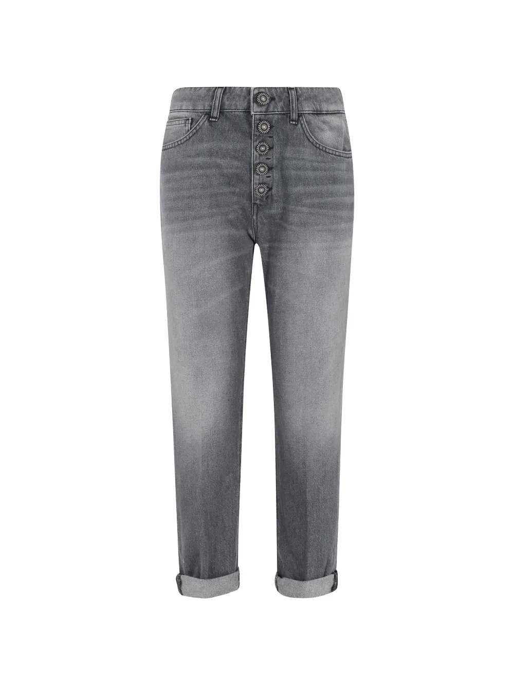 DONDUP buttoned denim trousers - Grigio