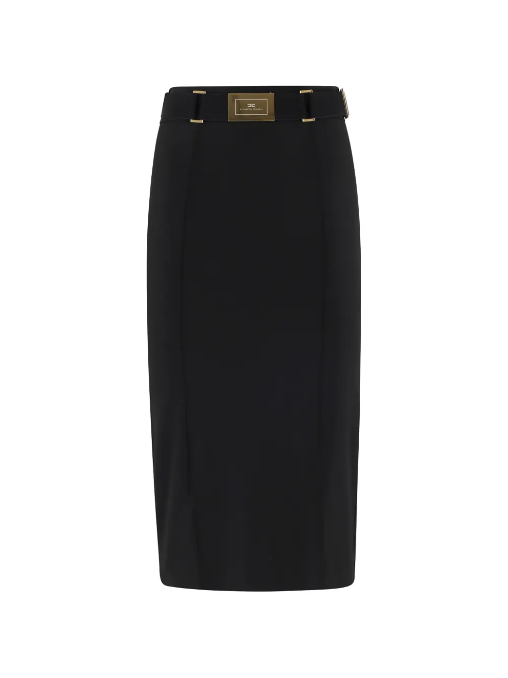 Elisabetta Franchi logo-detail midi skirt - Nero